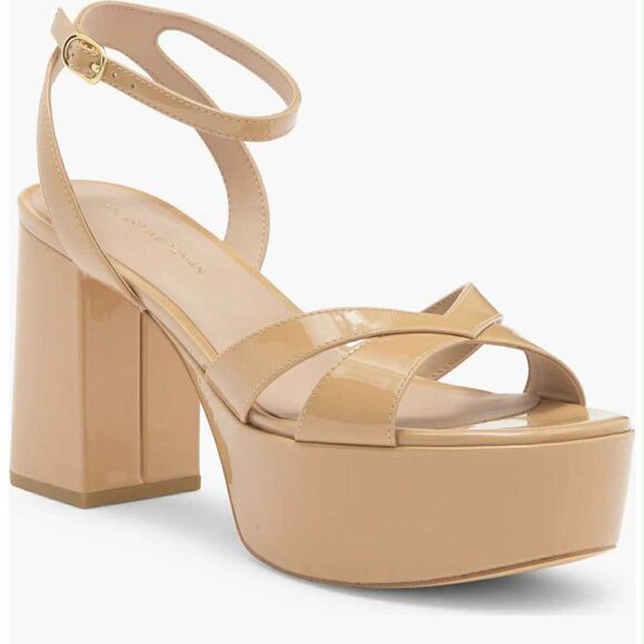 Stuart Weitzman Ginger Patent Miami Platform Sandals